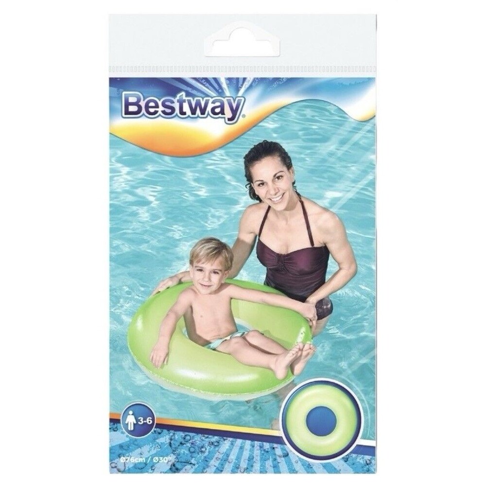 Bestway H2O Go! Pool Beach Frosted Swim Ring Float Ages 3-6